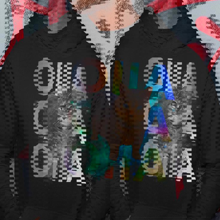 Oiia Oiia 回転する猫 ミーム 面白い ブレイン エセル スペース パーカー 面白い贈り物