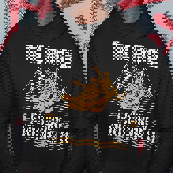 The River Is Calling Water Rafting 川 ラフティング パーカー 面白い贈り物