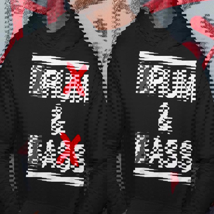 Rum And Ass Lovers Drum & Bass パロディ 皮肉なスローガン パーカー 面白い贈り物