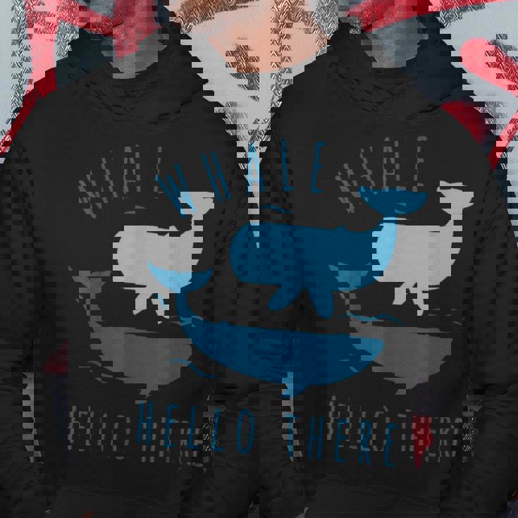 Whale Pun クジラ Hello There Hello Dort ファニークジラ パーカー 面白い贈り物