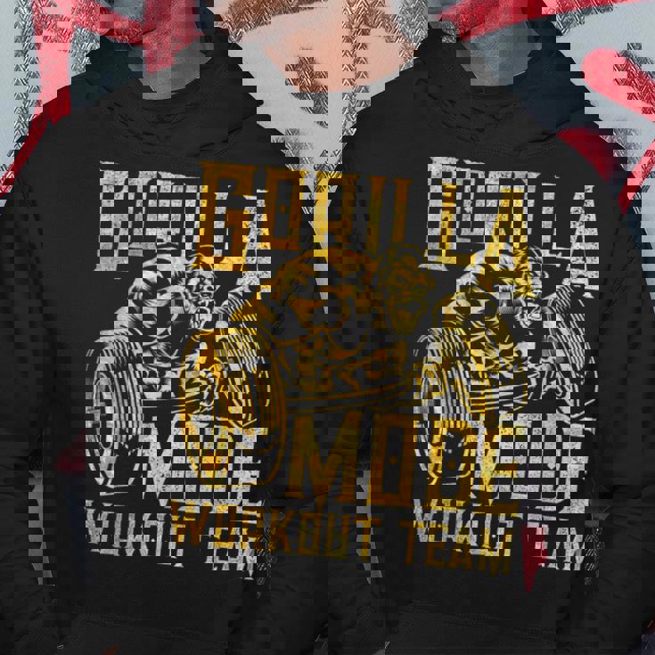 Gorilla Mode ワークアウト チーム ダンベル ビースト ジム フィットネス ゴールド パーカー 面白い贈り物