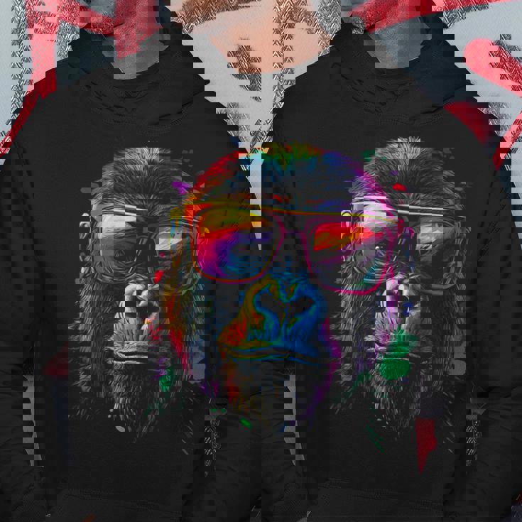 Gorilla Monkey グラフィック アニマルアート サングラス ゴリラ パーカー 面白い贈り物