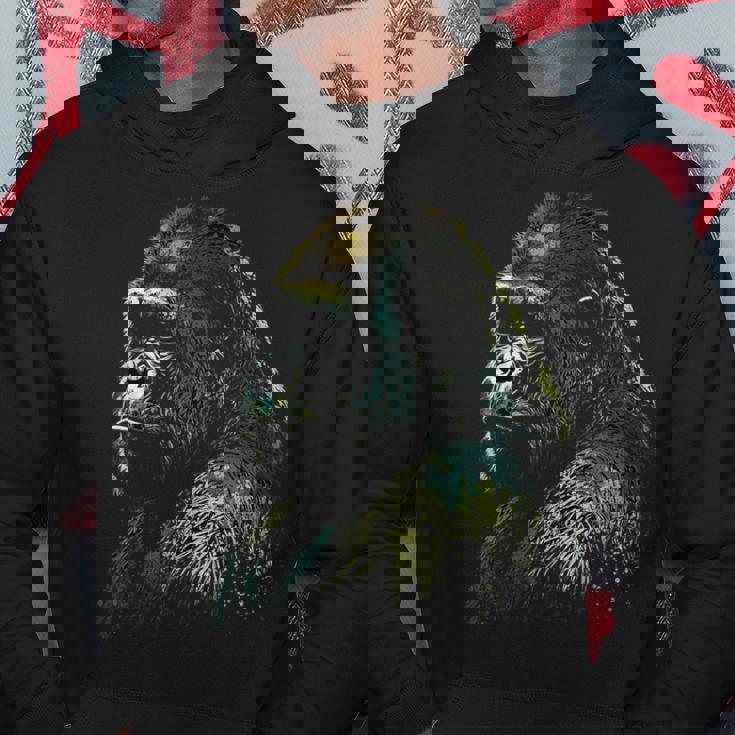 Gorilla モンキーアート 動物 パーカー 面白い贈り物