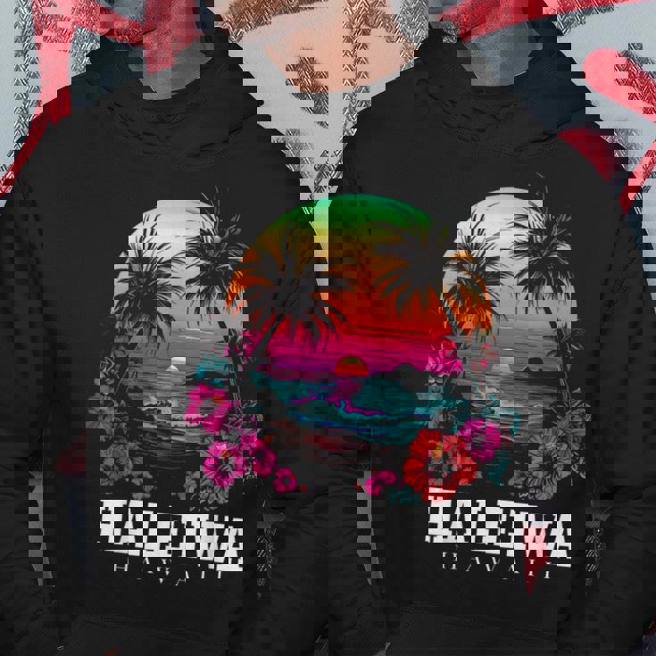 Haleiwa ハワイ ハワイアン ハイビスカス 花 サーファー お土産 パーカー 面白い贈り物