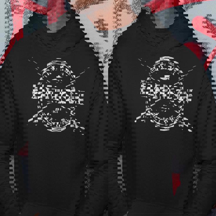 Harrison Ny ヴィンテージ クロス釣り竿 パーカー 面白い贈り物