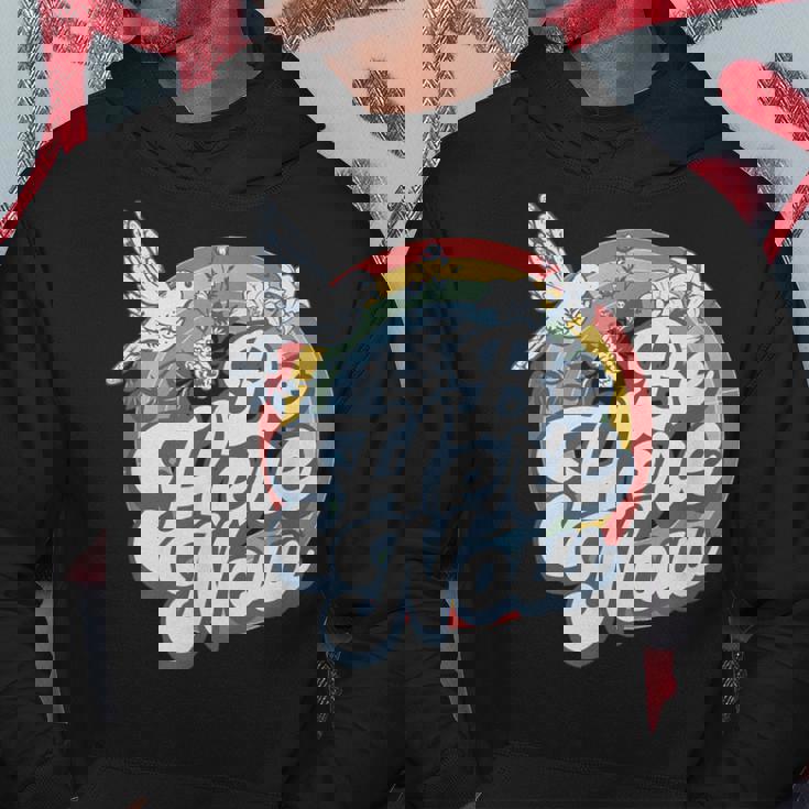 Be Here Now レトロ ヴィンテージ スピリチュアル マインドフルネス パーカー 面白い贈り物