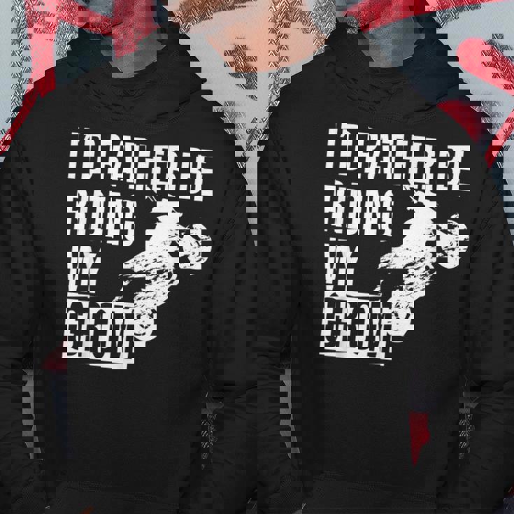 I'd Rather Be Riding My Grom パーカー 面白い贈り物