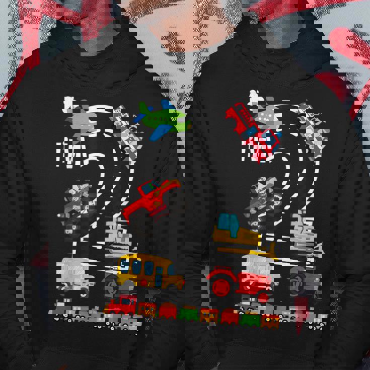 I'm 2 2歳の誕生日 トラック 乗り物 交通機関車 パーカー 面白い贈り物