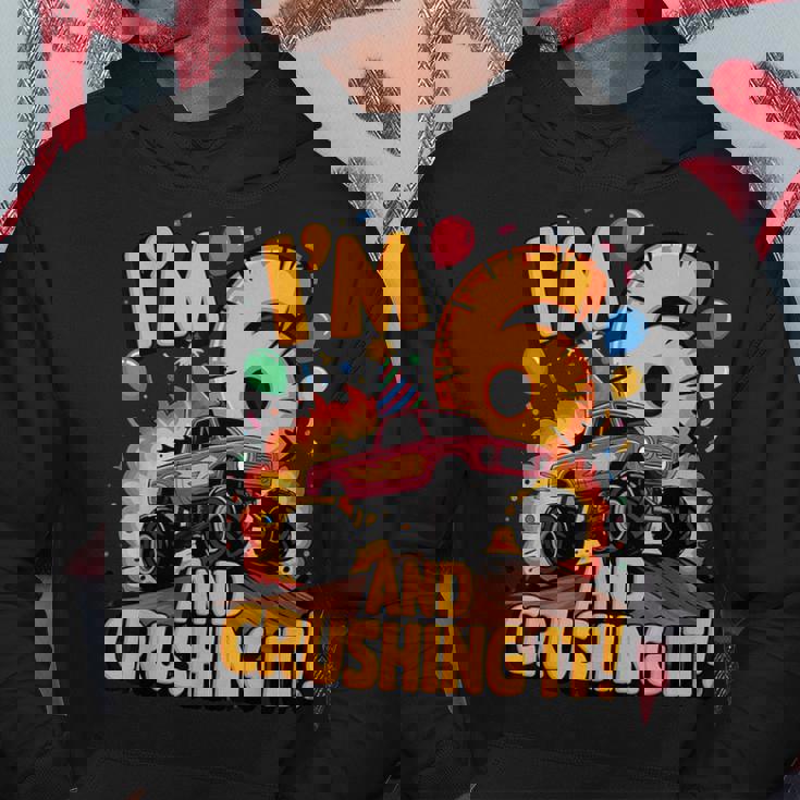 I'm 6 And Crushing It モンスタートラック 誕生日 パーカー 面白い贈り物