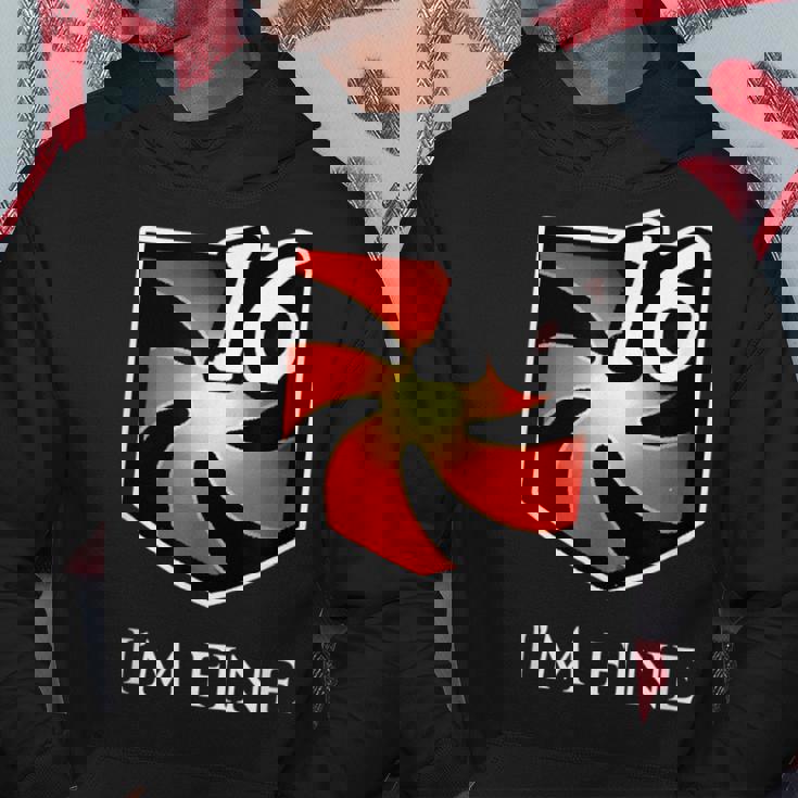 I'm Fine 脆弱性スタックス ファンタジー Mmorpg パーカー 面白い贈り物