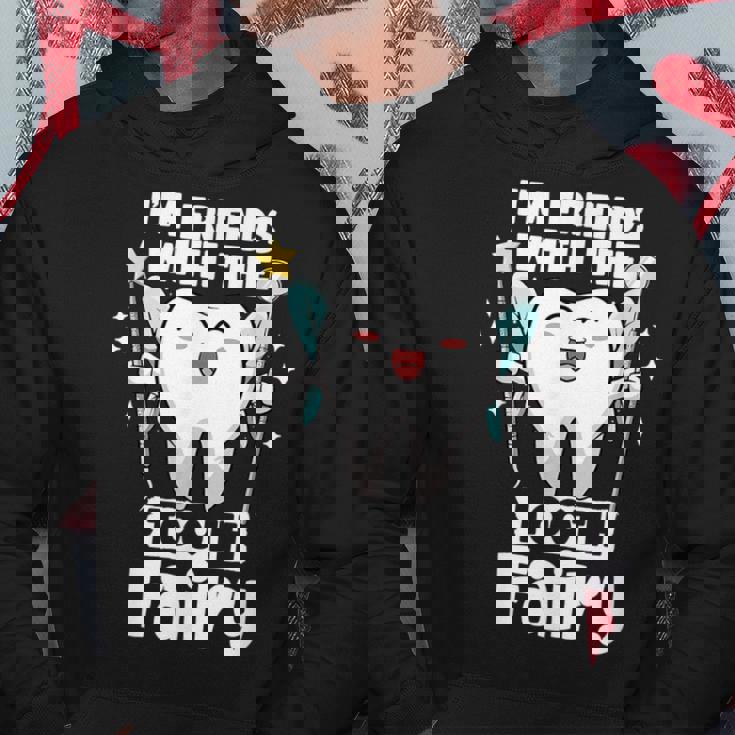 I'm Friends With The Tooth Fairy 歯科 小児歯科医 パーカー 面白い贈り物