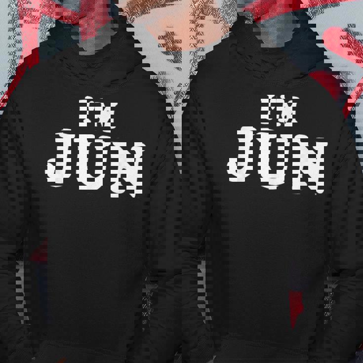 I'm Jun、My Name Is Jun、I Am Jun、パーソナライズ パーカー 面白い贈り物