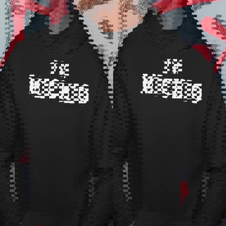 I'm Michio、My Name Is Michio、I Am Michio、パーソナライズ パーカー 面白い贈り物