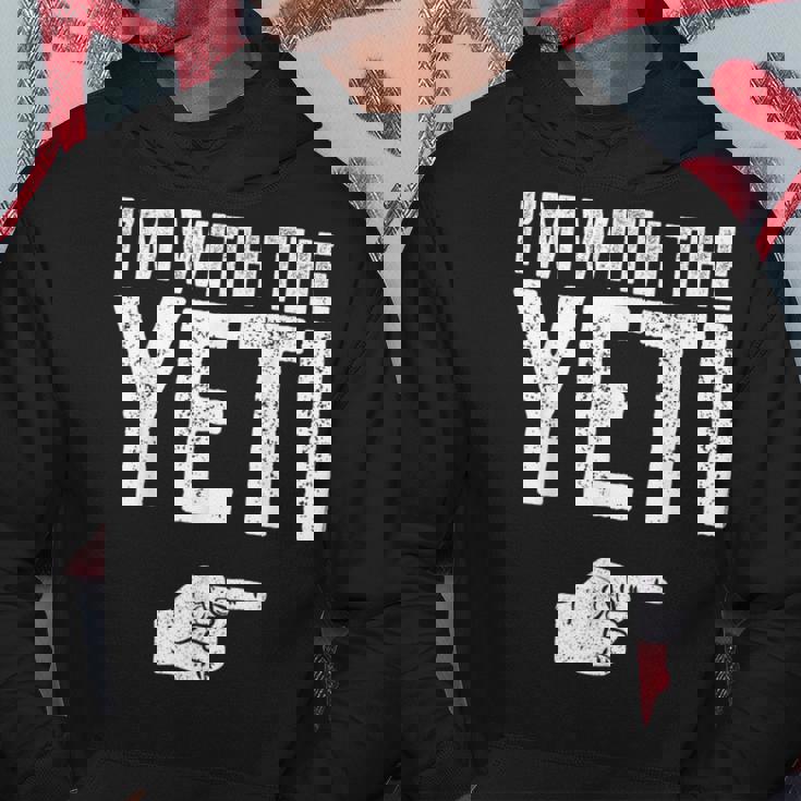 I'm With The Yeti お揃いのyetiコスチュームシャツ パーカー 面白い贈り物