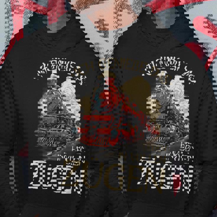 Ich Genieße Das Leben Inollen Zügen 通勤鉄道 パーカー 面白い贈り物