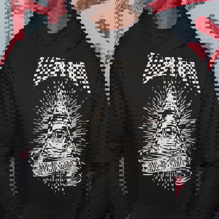 Illuminati New World Order イルミナティ新世界秩序デザイン、プロビデンスの目 パーカー 面白い贈り物