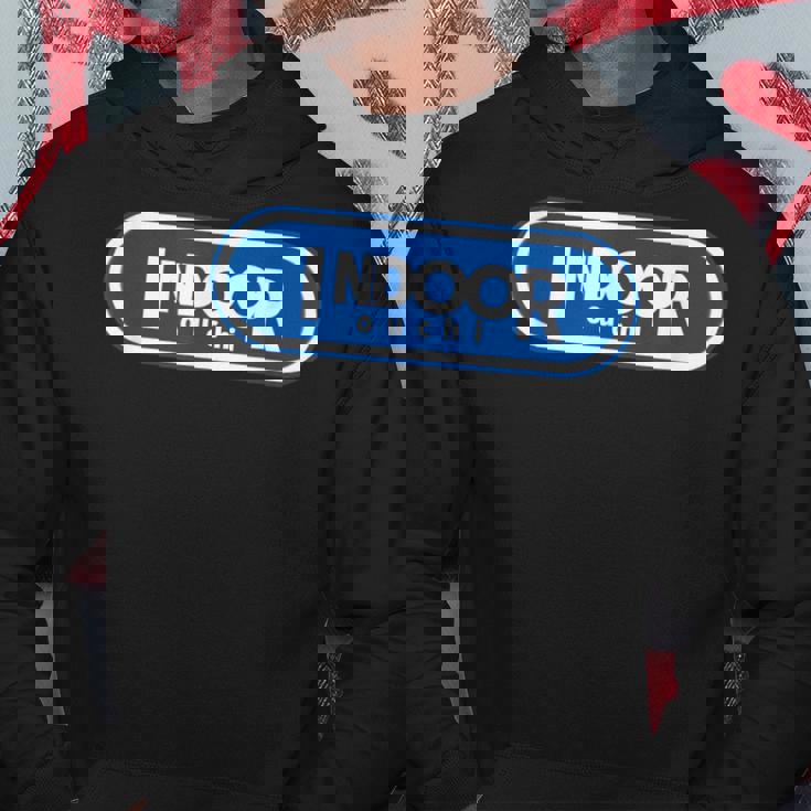 Indoor インドア【変なデザイン屋さん】ブランド ロゴ パロディ 面白い パーカー 面白い贈り物