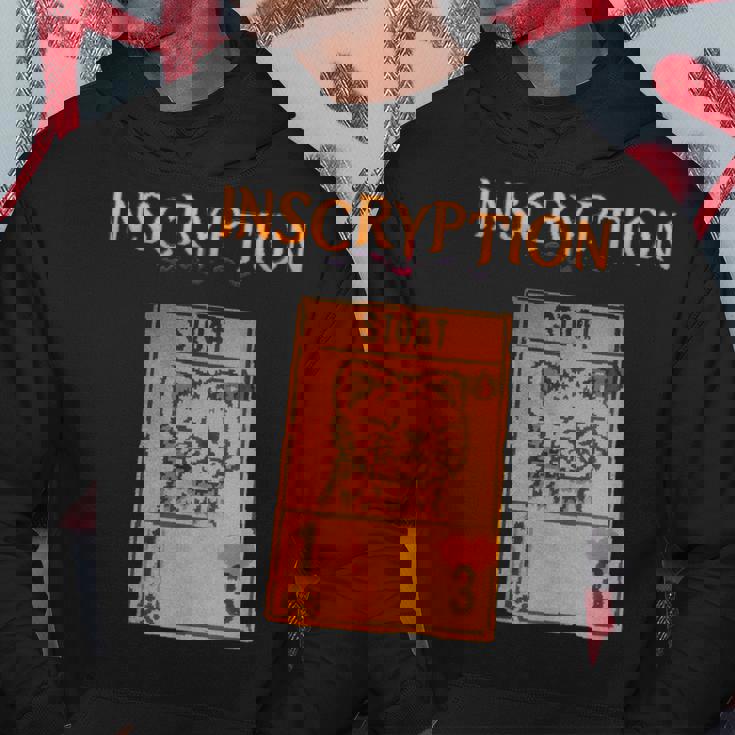 Inscryption 心理ストード カードゲーム ハロウィン 怖い パーカー 面白い贈り物