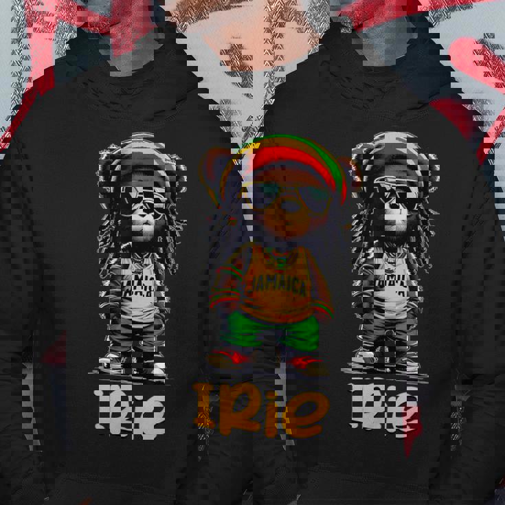 Irie テディベア ジャマイカ ラスタ ルーツ レゲエ パーカー 面白い贈り物