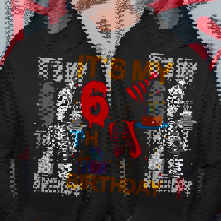 It's My 6Th Birthday Party ハロウィン スケルトン 誕生日 パーカー 面白い贈り物