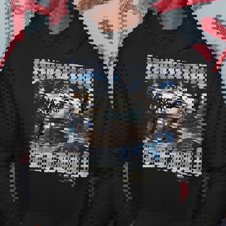 Italian Brainrot Bombardino Crocodilo パーカー 面白い贈り物