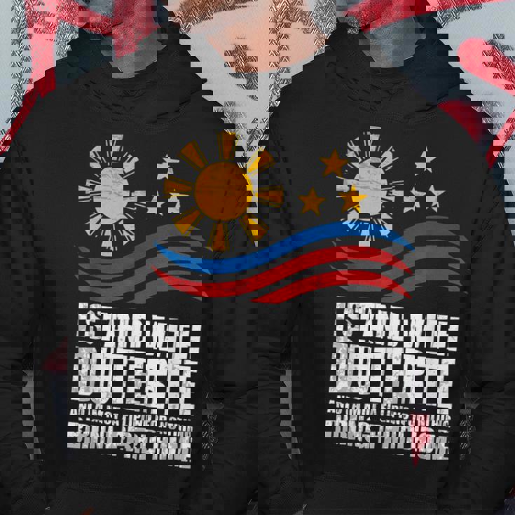 Itand With Duterte フィリピン フィリピン 強い 帰省 パーカー 面白い贈り物