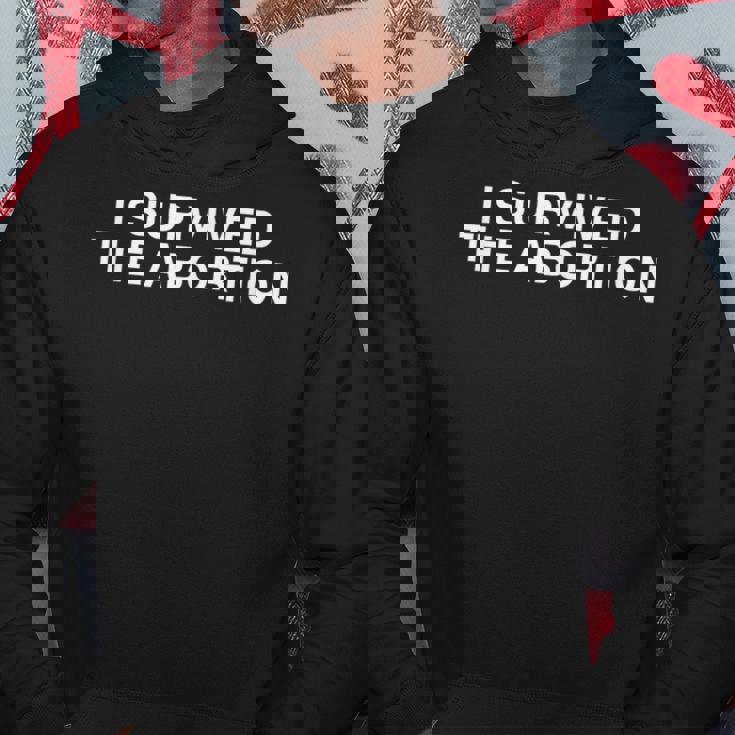 Iurvived The Abortion Y2k 大学 ユーモア 皮肉なミーム パーカー 面白い贈り物