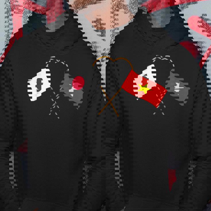 Japanese Flagietnamese Flagベトナムの遺産 ベトナムのルーツ 日本の国旗 ベトナムの国旗 パーカー 面白い贈り物