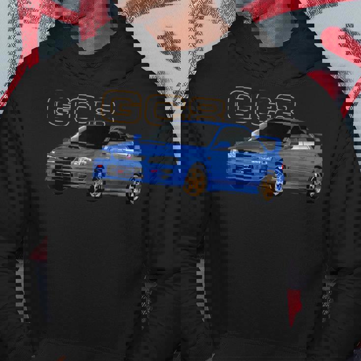 Jdm Rally Blue Car Gc8 バージョン5 パーカー 面白い贈り物