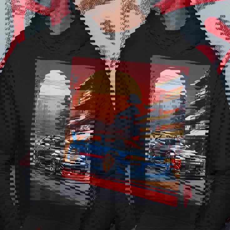 Jdm レトロ 日本自動車 レースカー 東京 スカイライン サンセット パーカー 面白い贈り物