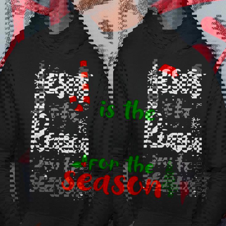 Jesus Is The Reason For Theeason クリスマス 神の信仰 パーカー 面白い贈り物
