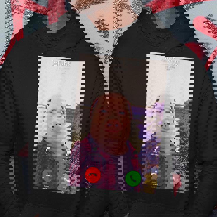 John Pork Is Calling パーカー 面白い贈り物