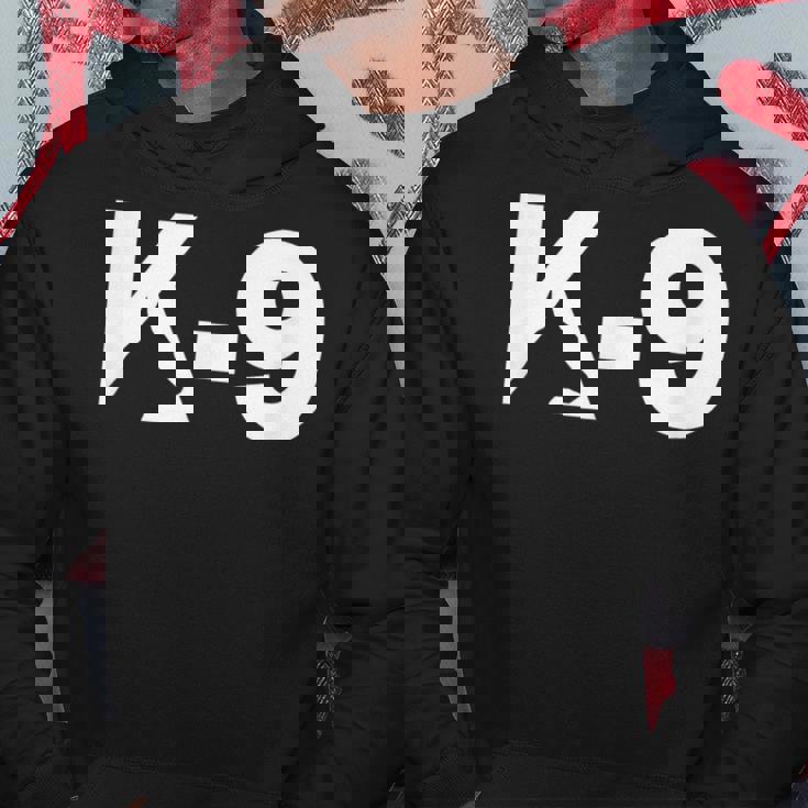 K9 ジャーマンシェパード ロゴデザイン K-9 退役軍人の日 パーカー 面白い贈り物