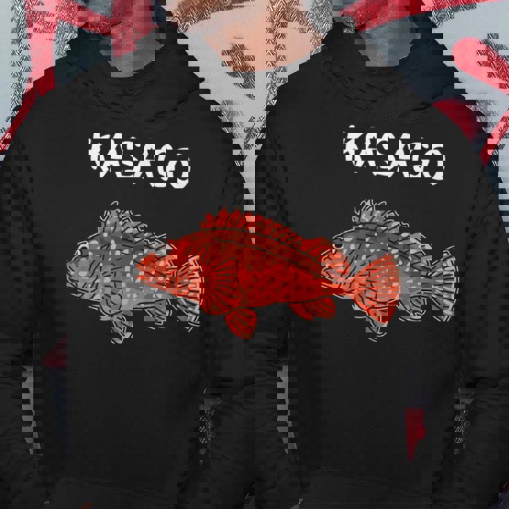 Kasago カサゴ 魚好き 願掛け 釣り好き 海釣り 趣味 おもしろ 寿司ネタ 趣味釣り 船釣り 釣り パーカー 面白い贈り物