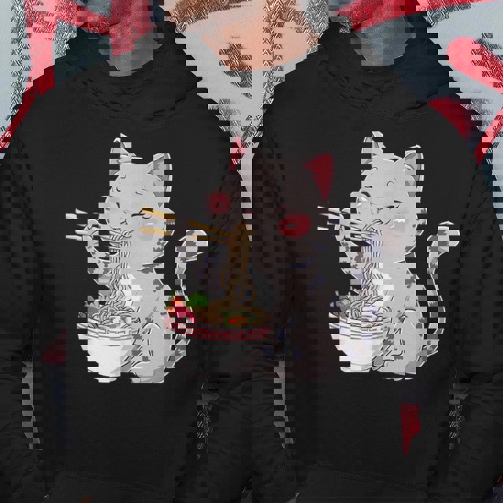 Kawaii Ramen Cat Neko Cute Anime Noodle Lover パーカー 面白い贈り物