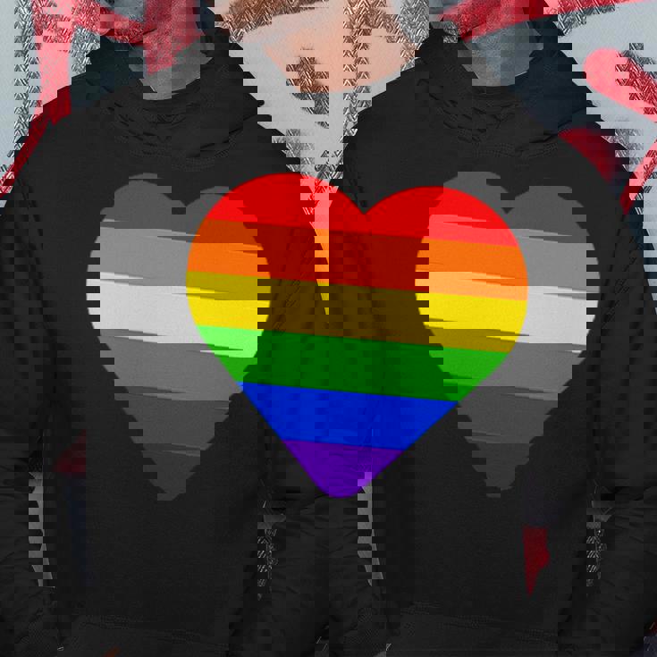 Lgbt レインボー・ハート・フラッグ ゲイ・バイ・ラブ・プライド月間 Lgbtq パーカー 面白い贈り物