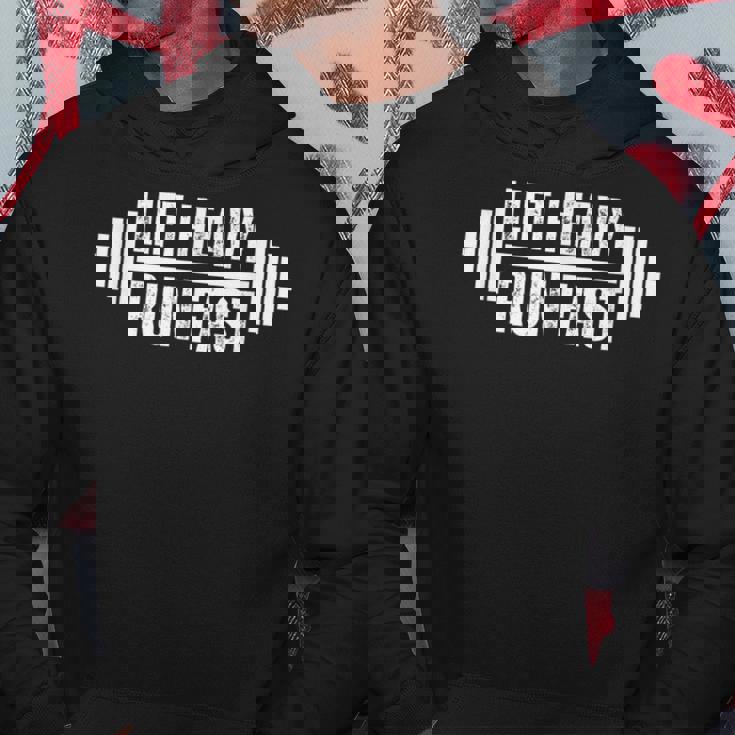 Lift Heavy Run Fast ウェイトリフターランナー ヴィンテージジムワークアウト パーカー 面白い贈り物