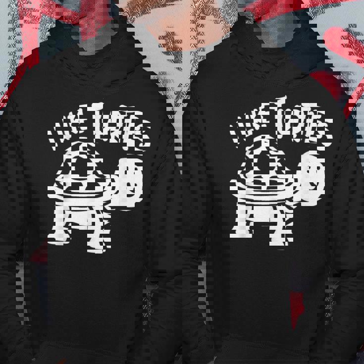 I Like Turtles かわいい 亀 愛 亀 海 動物 好き パーカー 面白い贈り物