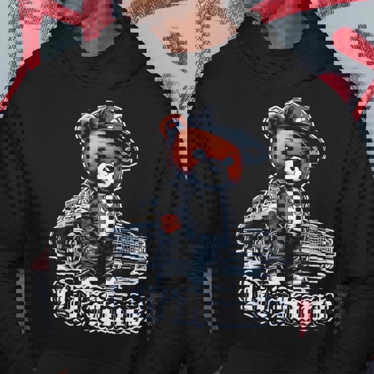 Lil Homie Lowrider かわいいテディベア ヒップホップ ローライダー チカーノ パーカー 面白い贈り物