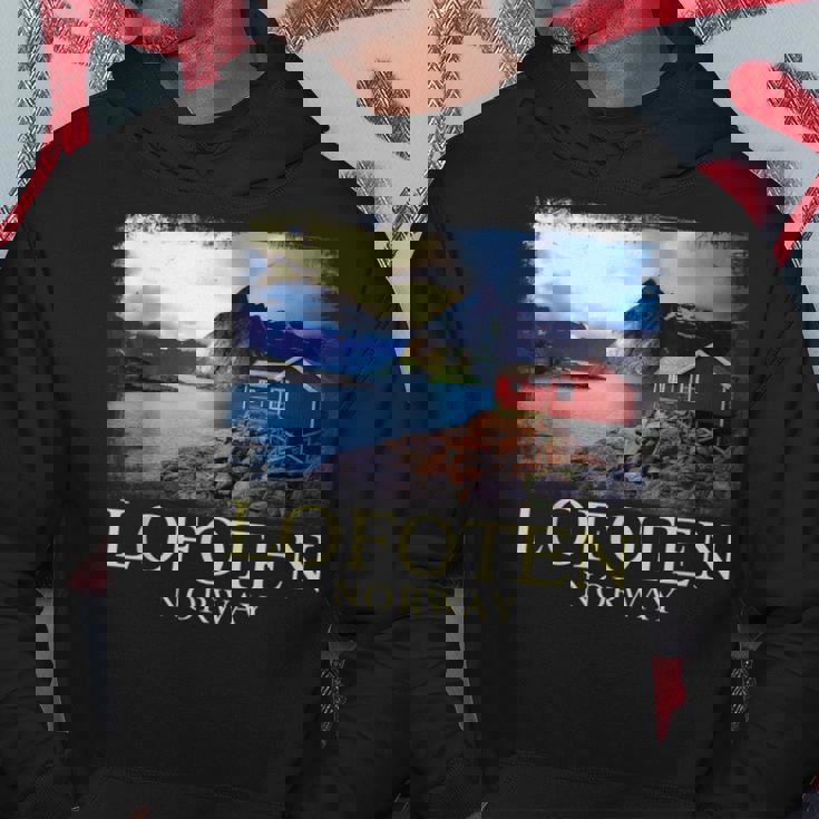 Lofoten ノルウェー キャビン ノルディック フィヨルド ベルゲン オーロラ パーカー 面白い贈り物