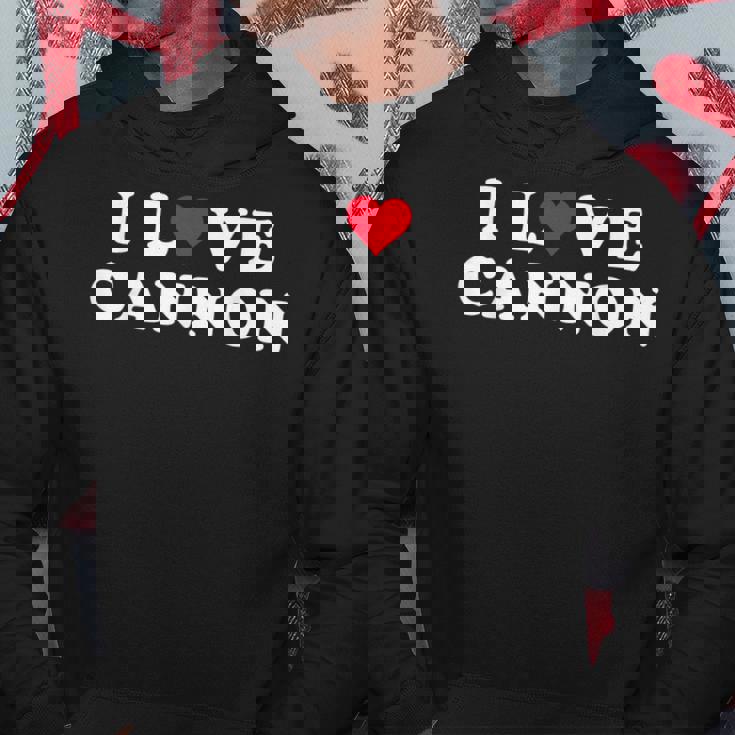 I Love Cannon マッチング ガールフレンド&ボーイフレンド キャノン名 パーカー 面白い贈り物