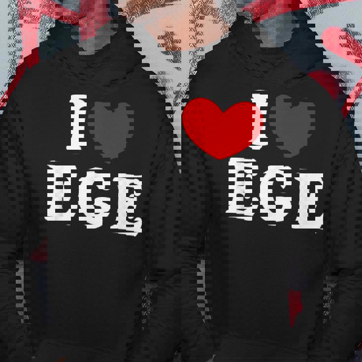 I Love Ege 私は愛する Ege パーカー 面白い贈り物