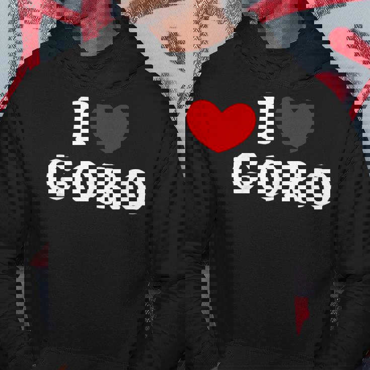 I Love Goro 私は愛する Goro パーカー 面白い贈り物
