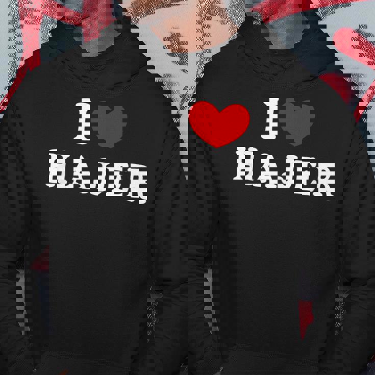 I Love Hajer 私は愛する Hajer パーカー 面白い贈り物