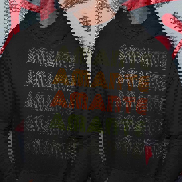 Love Heart Amante グランジ ビンテージスタイル ブラック アマンテ パーカー 面白い贈り物