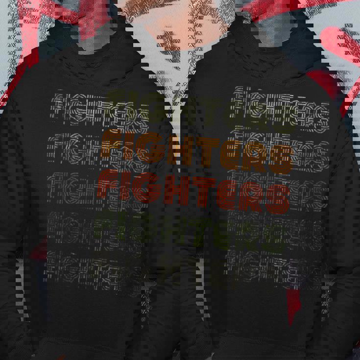 Love Heart Fighters グランジ ビンテージスタイル ブラックファイターズ パーカー 面白い贈り物