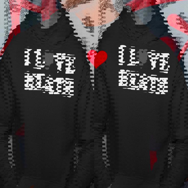 I Love Heath マッチング ガールフレンド&ボーイフレンド ヒースネーム パーカー 面白い贈り物