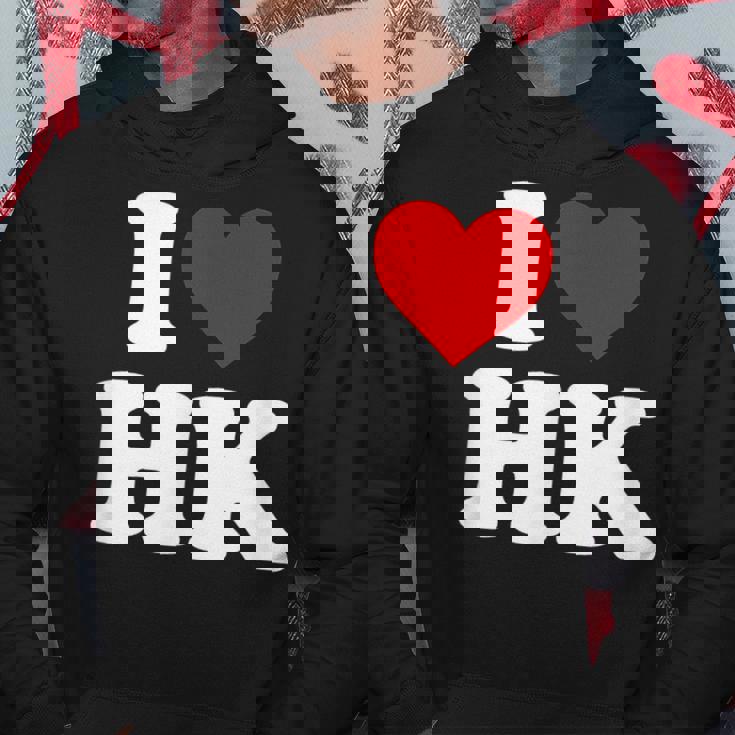 I Love Hk Heart Hong Kong パーカー 面白い贈り物