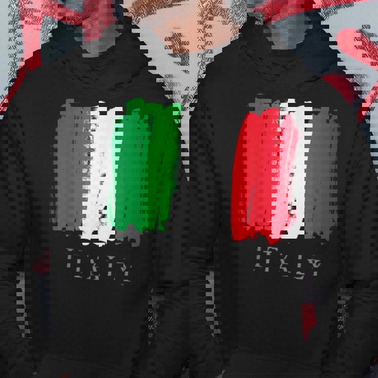 I Love Italy 、クールでキュートなイタリア国旗グラフィックデザイン パーカー 面白い贈り物