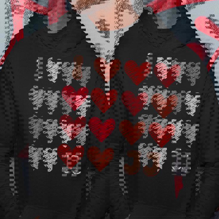 I Love Jj シャツ ハート グルービー パーソナライズ Jj パーカー 面白い贈り物